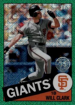 2020 Topps - 1985 Topps Baseball 35th Anniversary Chrome Silver Pack Green Refractor (Series One) #85C-35 Will Clark Front