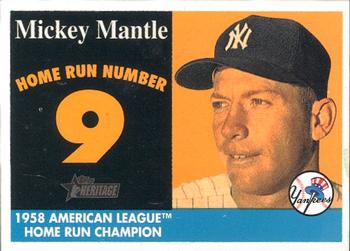 2007 Topps Heritage - 1958 Home Run Champion Mickey Mantle #MHRC9 Mickey Mantle Front