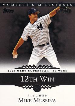 2007 Topps Moments & Milestones - Black #153-12 Mike Mussina Front