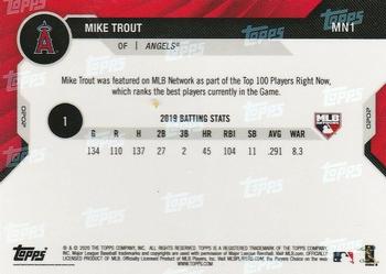 2020 Topps Now MLB Network's Top 100 #MN1 Mike Trout Back
