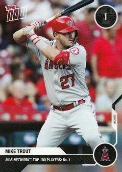 2020 Topps Now MLB Network's Top 100 #MN1 Mike Trout Front