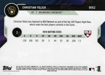 2020 Topps Now MLB Network's Top 100 #MN2 Christian Yelich Back