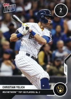 2020 Topps Now MLB Network's Top 100 #MN2 Christian Yelich Front