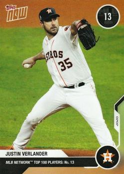 2020 Topps Now MLB Network's Top 100 #MN13 Justin Verlander Front