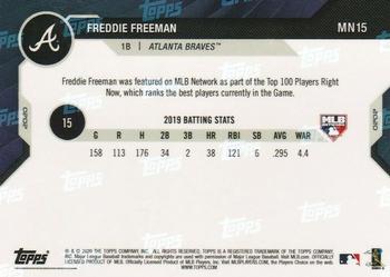 2020 Topps Now MLB Network's Top 100 #MN15 Freddie Freeman Back