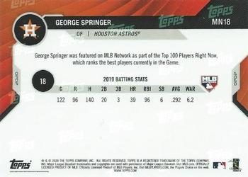 2020 Topps Now MLB Network's Top 100 #MN18 George Springer Back