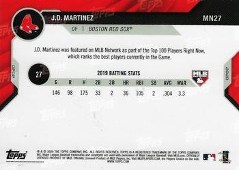 2020 Topps Now MLB Network's Top 100 #MN27 J.D. Martinez Back