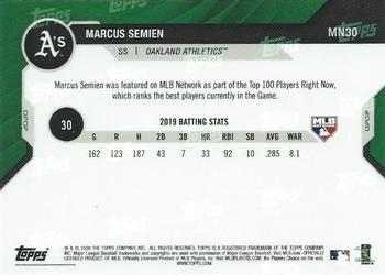 2020 Topps Now MLB Network's Top 100 #MN30 Marcus Semien Back