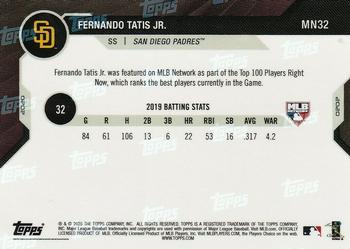 2020 Topps Now MLB Network's Top 100 #MN32 Fernando Tatis Jr. Back