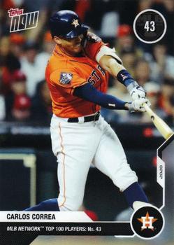 2020 Topps Now MLB Network's Top 100 #MN43 Carlos Correa Front