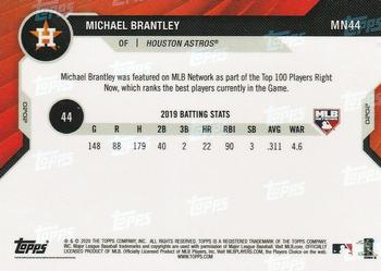 2020 Topps Now MLB Network's Top 100 #MN44 Michael Brantley Back
