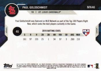 2020 Topps Now MLB Network's Top 100 #MN46 Paul Goldschmidt Back