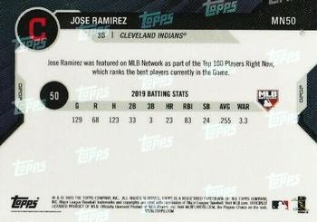 2020 Topps Now MLB Network's Top 100 #MN50 Jose Ramirez Back
