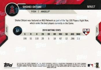 2020 Topps Now MLB Network's Top 100 #MN57 Shohei Ohtani Back