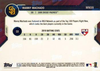 2020 Topps Now MLB Network's Top 100 #MN59 Manny Machado Back
