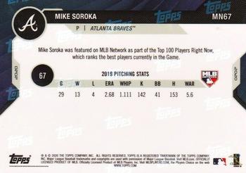 2020 Topps Now MLB Network's Top 100 #MN67 Mike Soroka Back