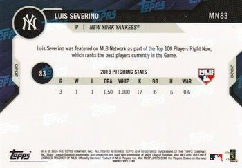 2020 Topps Now MLB Network's Top 100 #MN83 Luis Severino Back