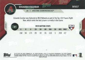 2020 Topps Now MLB Network's Top 100 #MN87 Eduardo Escobar Back