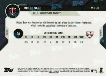 2020 Topps Now MLB Network's Top 100 #MN90 Miguel Sano Back