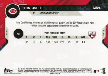2020 Topps Now MLB Network's Top 100 #MN91 Luis Castillo Back