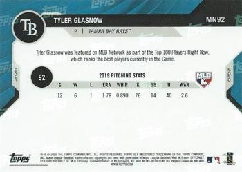 2020 Topps Now MLB Network's Top 100 #MN92 Tyler Glasnow Back