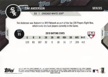 2020 Topps Now MLB Network's Top 100 #MN95 Tim Anderson Back