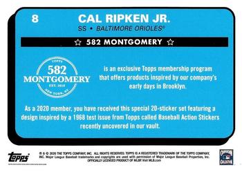 2019-20 Topps 582 Montgomery Club Set 2 #8 Cal Ripken Jr. Back