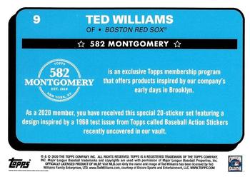 2019-20 Topps 582 Montgomery Club Set 2 #9 Ted Williams Back