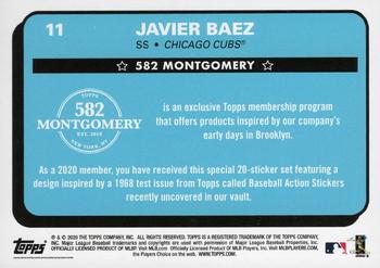 2019-20 Topps 582 Montgomery Club Set 2 #11 Javier Baez Back