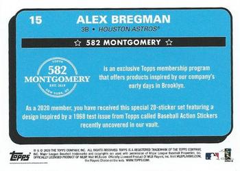 2019-20 Topps 582 Montgomery Club Set 2 #15 Alex Bregman Back