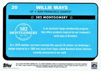 2019-20 Topps 582 Montgomery Club Set 2 #20 Willie Mays Back
