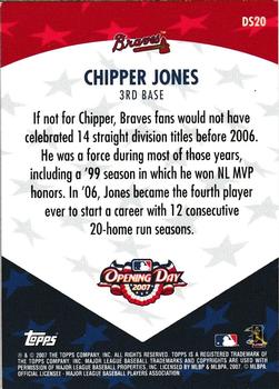 2007 Topps Opening Day - Diamond Stars #DS20 Chipper Jones Back