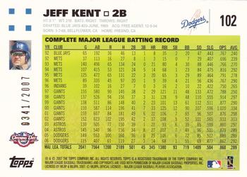 2007 Topps Opening Day - Gold #102 Jeff Kent Back