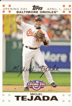 2007 Topps Opening Day - Gold #177 Miguel Tejada Front
