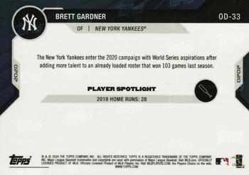 2020 Topps Now Road to Opening Day New York Yankees #OD-33 Brett Gardner Back