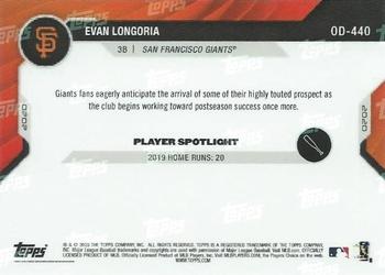 2020 Topps Now Road to Opening Day San Francisco Giants #OD-440 Evan Longoria Back