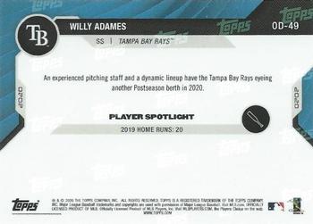 2020 Topps Now Road to Opening Day Tampa Bay Rays #OD-49 Willy Adames Back