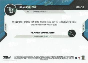 2020 Topps Now Road to Opening Day Tampa Bay Rays #OD-50 Brandon Lowe Back