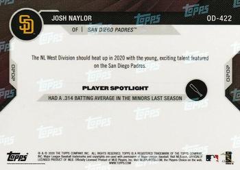 2020 Topps Now Road to Opening Day San Diego Padres #OD-422 Josh Naylor Back