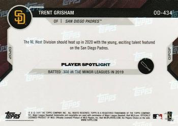2020 Topps Now Road to Opening Day San Diego Padres #OD-434 Trent Grisham Back