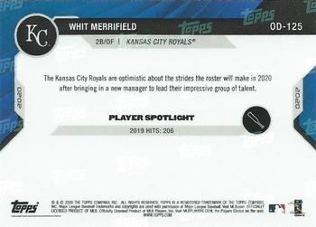 2020 Topps Now Road to Opening Day Kansas City Royals #OD-125 Whit Merrifield Back