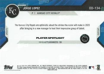 2020 Topps Now Road to Opening Day Kansas City Royals #OD-134 Jorge Lopez Back