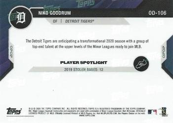 2020 Topps Now Road to Opening Day Detroit Tigers #OD-106 Niko Goodrum Back