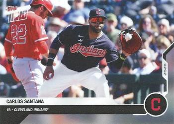 2020 Topps Now Road to Opening Day Cleveland Indians #OD-94 Carlos Santana Front