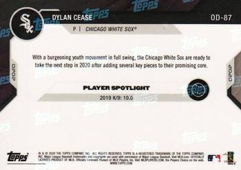 2020 Topps Now Road to Opening Day Chicago White Sox #OD-87 Dylan Cease Back