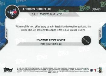 2020 Topps Now Road to Opening Day Toronto Blue Jays #OD-61 Lourdes Gurriel Jr. Back