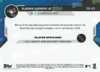 2020 Topps Now Road to Opening Day Toronto Blue Jays #OD-63 Vladimir Guerrero Jr. Back