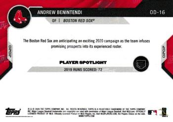 2020 Topps Now Road to Opening Day Boston Red Sox #OD-16 Andrew Benintendi Back
