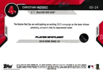 2020 Topps Now Road to Opening Day Boston Red Sox #OD-24 Christian Vazquez Back