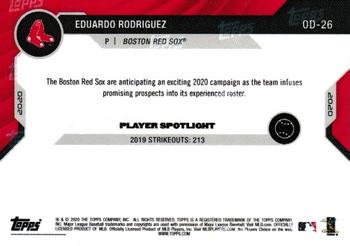 2020 Topps Now Road to Opening Day Boston Red Sox #OD-26 Eduardo Rodriguez Back